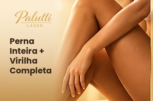 Depilação a laser Perna Inteira + Virilha Completa feminina