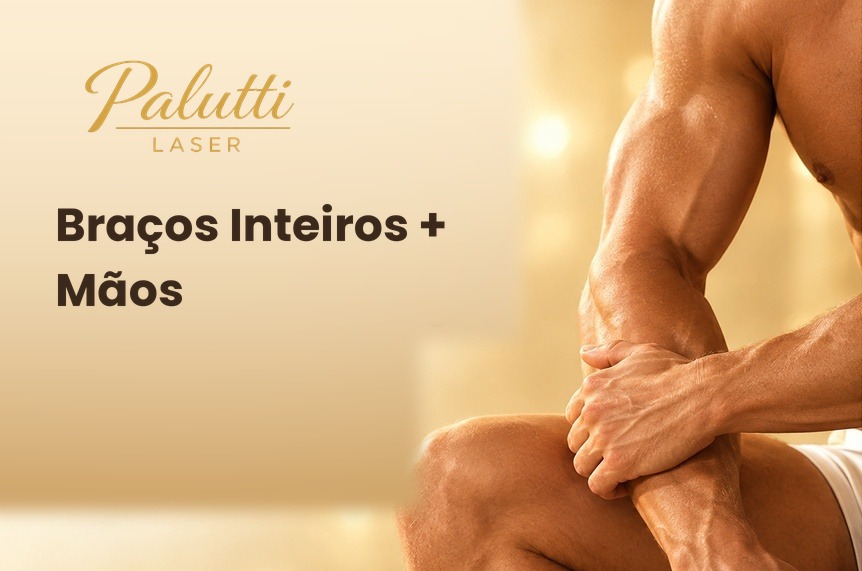 Depilação a laser Braços Inteiros + Mãos masculina